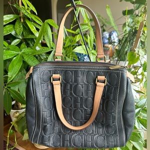 Carolina Herrera Leather Bowler Bag